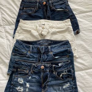 American Eagle LOT 4 size 4 denim shorts